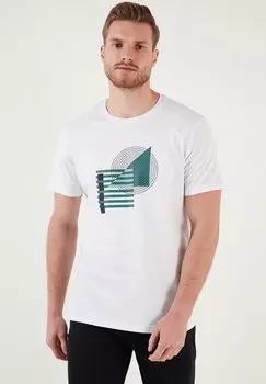 Футболка с принтом Buratti, белый