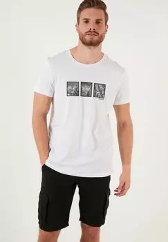 Футболка с принтом Buratti, белый