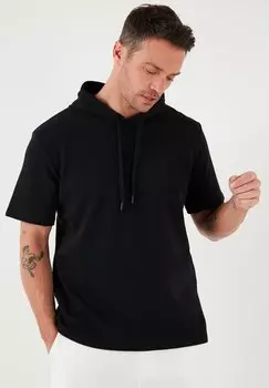 Футболка с принтом Buratti, черная