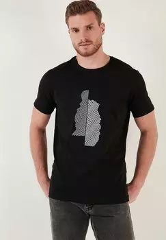 Футболка с принтом Buratti, черный