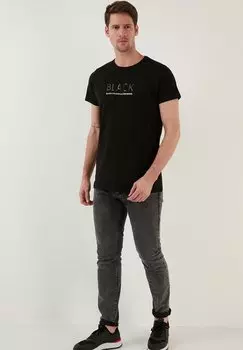 Футболка с принтом Buratti, черный