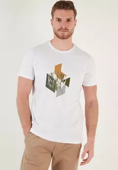 Футболка с принтом Buratti, цвет white