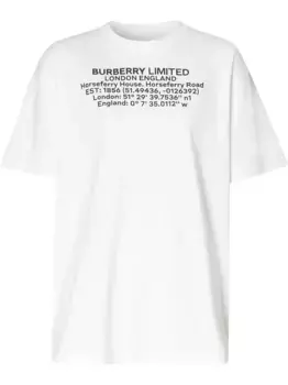 Футболка с принтом BURBERRY, белый
