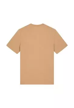 Футболка с принтом BURGER PLEASE watapparel, бежевый