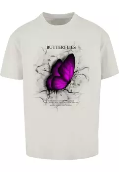 Футболка с принтом BUTTERFLIES HEAVY OVERSIZED Merchcode, антрацит