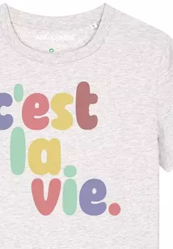 Футболка с принтом C EST LA VIE watapparel, цвет Mottled Light Grey