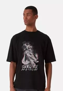 Футболка с принтом CAESAR HEAVY Stats, цвет black