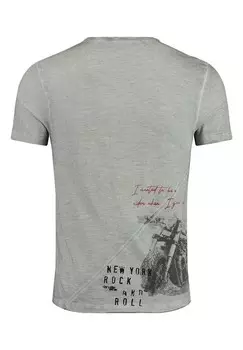 Футболка с принтом CAFE RACER ROUND Key Largo, цвет Mottled Green