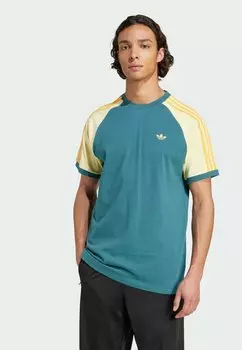 Футболка с принтом CALI TEE Adidas Originals, зеленый