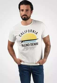 Футболка с принтом Califo Blend, цвет offwhite