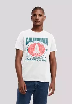 Футболка с принтом CALIFORNIA SKULL SUMMER VIBES F4NT4STIC, белый