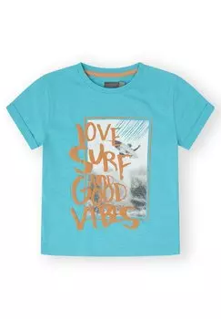 Футболка с принтом CALMBEACH Canada House, бирюзовый