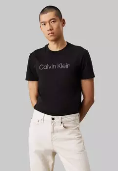 Футболка с принтом Calvin Klein, черный