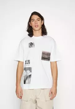 Футболка с принтом Calvin Klein Jeans, белый