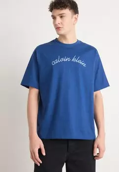 Футболка с принтом Calvin Klein Jeans, синий