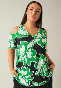 Футболка с принтом Camicetta Evans, зеленый