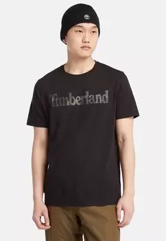 футболка с принтом Camo Linear Logo Timberland, черный