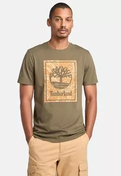 Футболка с принтом CAMO Timberland, темно-зеленый