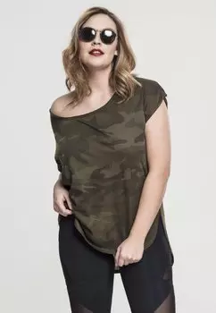 Футболка с принтом CAMO Urban Classics, разноцветный