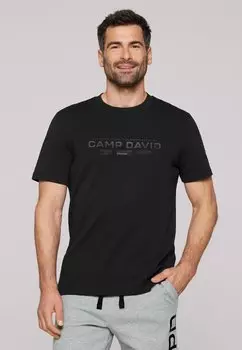 Футболка с принтом Camp David, черный