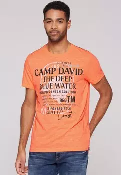 Футболка с принтом Camp David, оранжевый