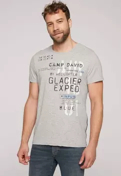 Футболка с принтом Camp David, серый