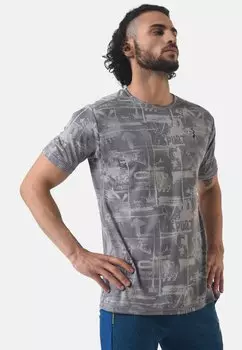 Футболка с принтом Campus Sutra, серый
