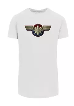Футболка с принтом CAPTAIN MARVEL CHEST EMBLEM F4NT4STIC, белый