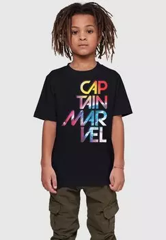 Футболка с принтом CAPTAIN MARVEL-GALACTIC TEXT ABSOLUTE CULT, цвет black