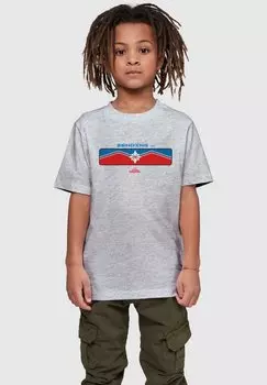 Футболка с принтом CAPTAIN MARVEL-SENDING ABSOLUTE CULT, цвет heather grey