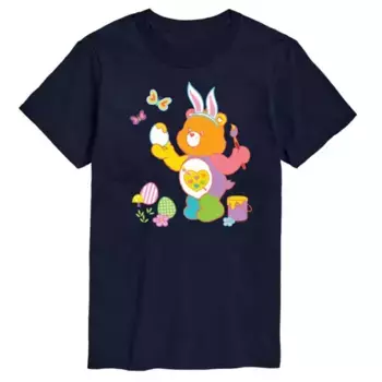 Футболка с принтом "Care Bears" для мужчин с рисунком раскрашенных пасхальных яиц Licensed Character, синий
