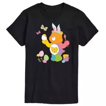Футболка с принтом "Care Bears" для мужчин с рисунком раскрашенных пасхальных яиц Licensed Character, черный