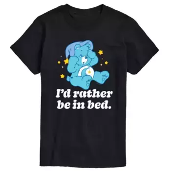 Футболка с принтом "Care Bears" для мужчин "Лучше бы в кровати" Licensed Character, черный