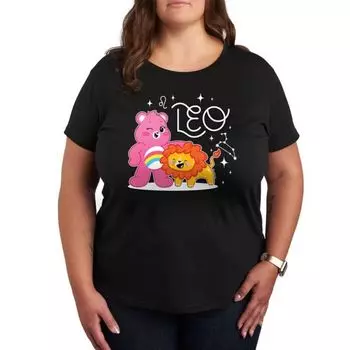 Футболка с принтом Care Bears Leo Licensed Character, черный