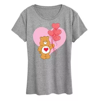 Футболка с принтом Care Bears "Нежное сердце" для женщин Licensed Character, серый