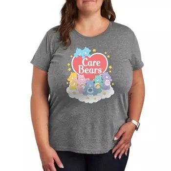Футболка с принтом Care Bears в пастельных тонах и облаками Licensed Character, серый