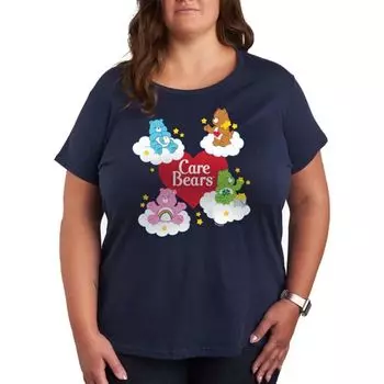 Футболка с принтом Care Bears в виде сердца и логотипом медвежонка Licensed Character, синий