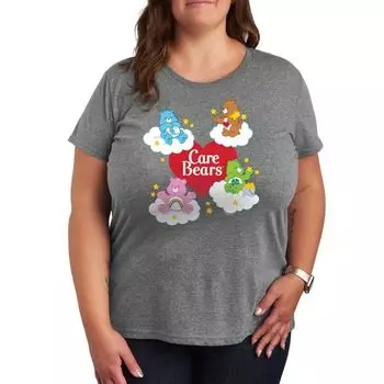 Футболка с принтом Care Bears в виде сердца и логотипом медвежонка Licensed Character, серый