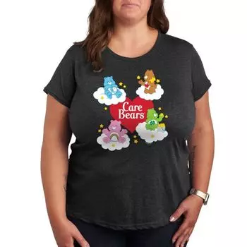 Футболка с принтом Care Bears в виде сердца и логотипом медвежонка Licensed Character, серый