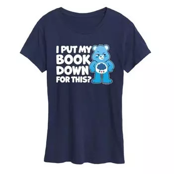 Футболка с принтом "Care Bears" — "Я отложила книгу" для женщин Licensed Character, синий