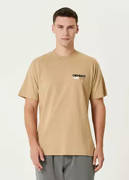 Футболка с принтом Carhartt, бежевый