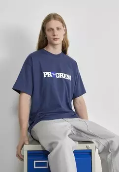 Футболка с принтом Carhartt WIP, синий