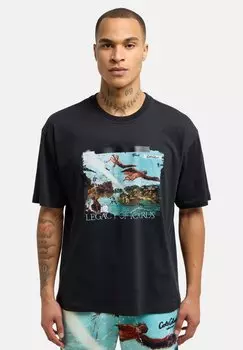 Футболка с принтом Carlo Colucci, черный