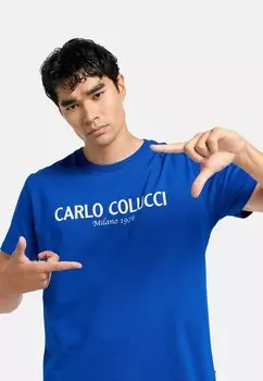 Футболка с принтом Carlo Colucci, синий