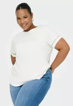 Футболка с принтом CARLOTTE ONLY Carmakoma, слоновая кость