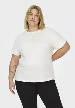 Футболка с принтом CAROLIVIA ONLY Carmakoma, слоновая кость