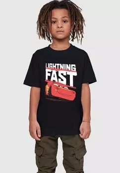 Футболка с принтом CARS LIGHTNING FAST ABSOLUTE CULT, цвет black