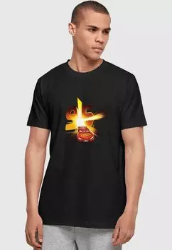 Футболка с принтом Cars Lightning Mcqueen Burst ABSOLUTE CULT, черный