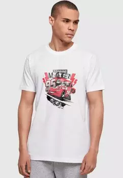 Футболка с принтом Cars Lightning Mcqueen Collage ABSOLUTE CULT, белый