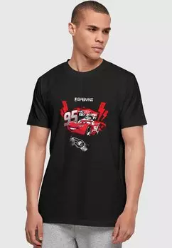 Футболка с принтом Cars Lightning Mcqueen Collage ABSOLUTE CULT, черный